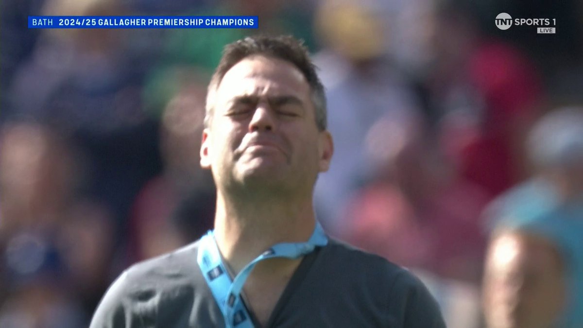 🥺 Johann van Graan can’t hold back the tears. He has transformed this Bath Rugby team 👏