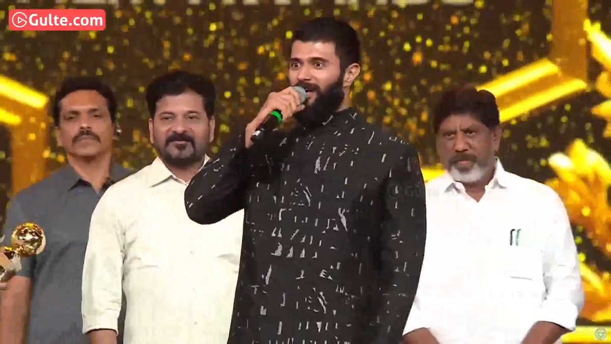 "Huge responsibility, lots to do. Great cinema is coming." #VijayDeverakonda receives the Kantha Rao Film Award at the Telangana Gaddar Film Awards. #GaddarAwards #TGFA2024