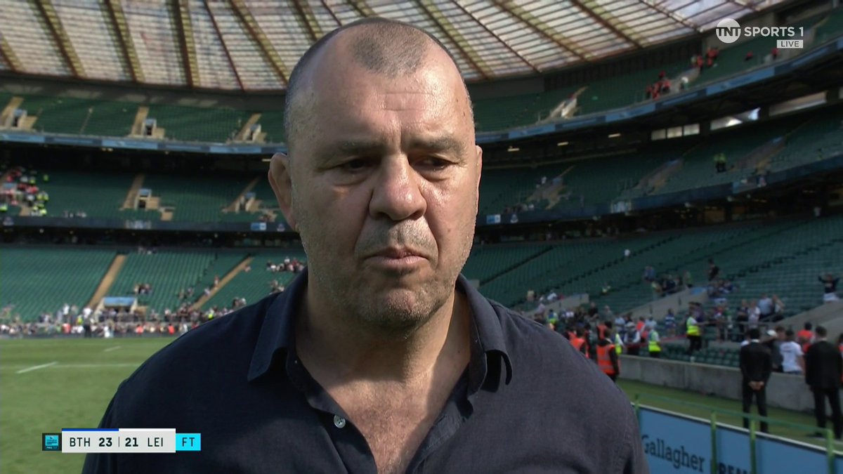 🎙️ “We showed how tough we are, as far as I’m concerned these guys are winners.” Leicester Head Coach Michael Cheika reflects on today’s final as his time in the midlands comes to an end.