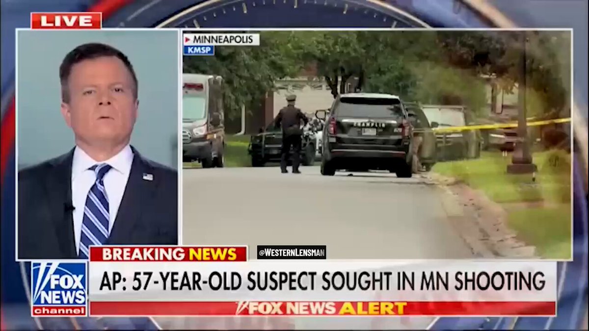 🚨Fox News now confirming that police searching for MN shoot*ing suspect Vance Boelter.