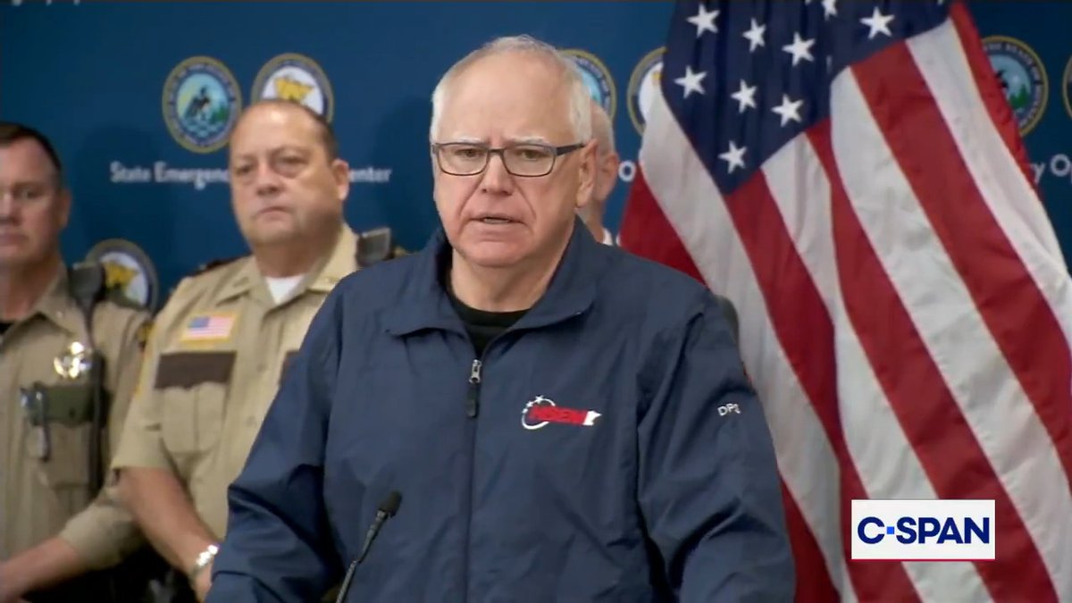 Minnesota Governor Tim Walz: "We're here today because an unspeakable tragedy has unfolded in Minnesota. My good friend and colleague Speaker Melissa Hortman and her husband Mark were shot and killed early this morning in what appears to be a politically motivated assassination."