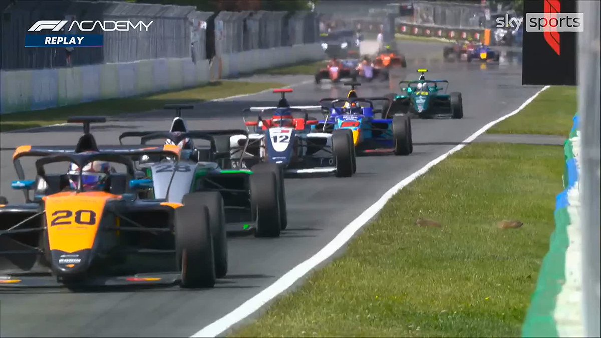 A pair of groundhogs claimed front row seats during the second F1 Academy race in Montreal as Maya Weug shoved Aurelia Nobels off track 🤣