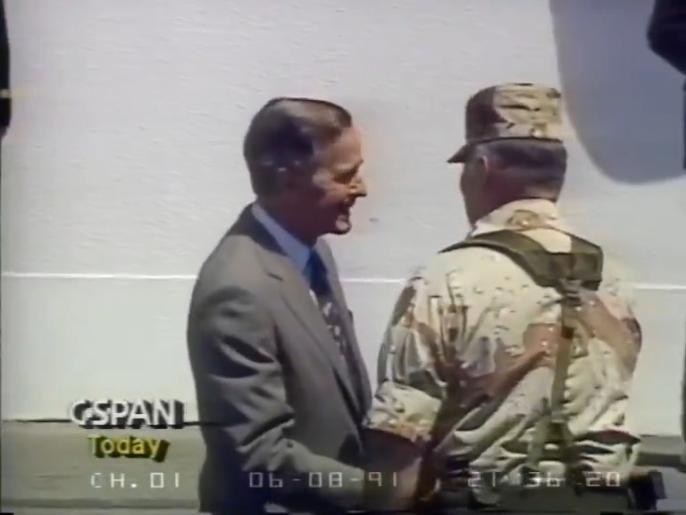 CLIP: President George H.W. Bush and General Norman Schwarzkopf at 1991 National Victory Celebration Parade. Watch complete 1991 parade via the C-SPAN Video Library here: