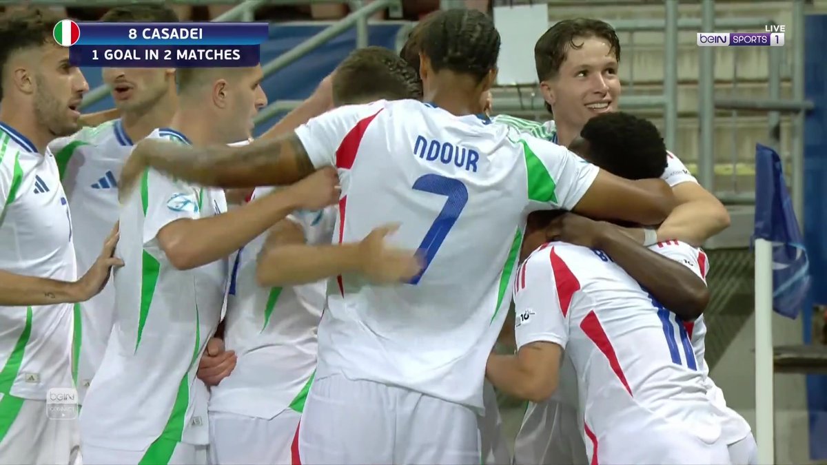 🇮🇹 تشيزاري كاسادي يفتتح التسجيل لمنتخب إيطاليا امام سلوفاكيا في يورو تحت 21