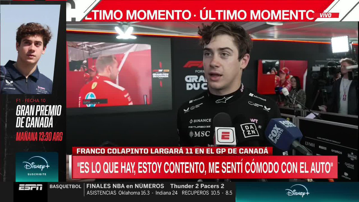 Franco Colapinto "Es un momento que obviamente era importante para mí, un gran trabajo de todos" "Creo que se puede llegar a los puntos" VAMOS CON TODO MAÑANAAAA.🇦🇷👊🏽