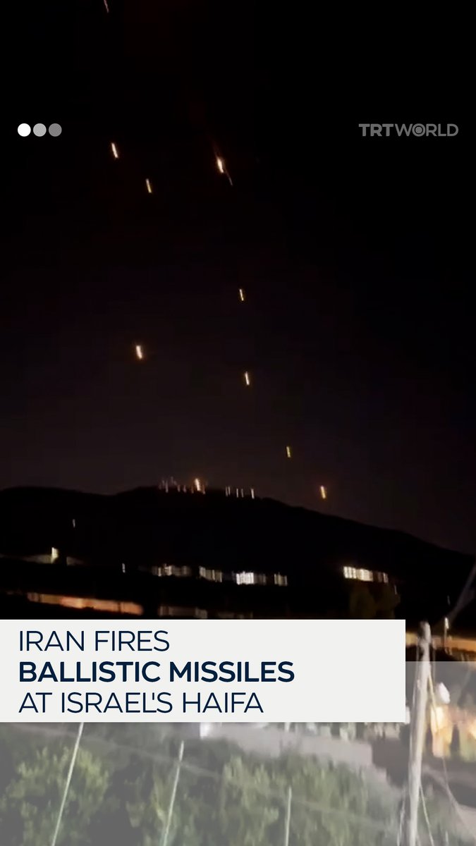 Iran launches ballistic missiles targeting the Israeli city of Haifa