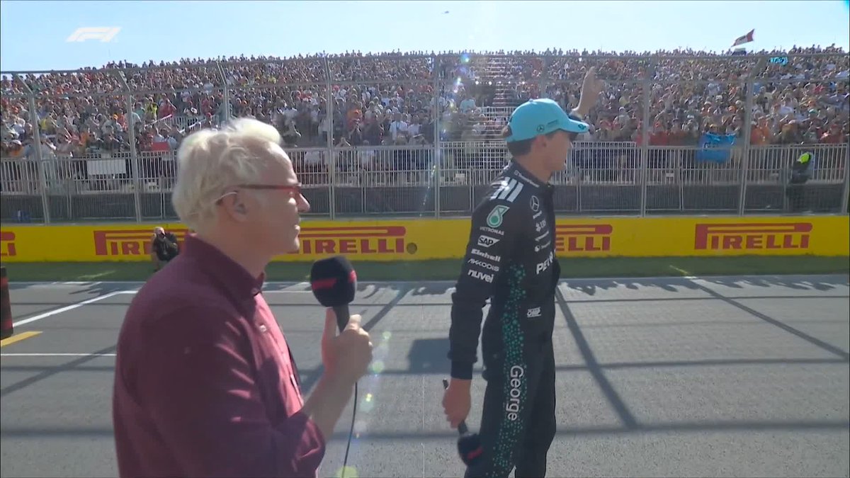 "So chuffed with it." George Russell reacts to claiming pole position in Canada ๐จ๐ฆ