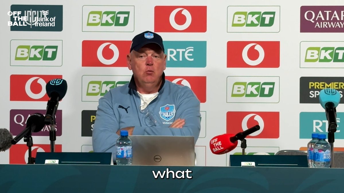 🗣️ 'I need what Leinster have!' 🗣️ 'The biggest cheer of tonight was for Barrett, he's not Irish... that's what I'd love to get! Official Blue Bulls's Jake White says his team won't be able to compete with Leinster until he can have the same level of international quality in the side as they do! | 🏉 Rugby on Off The Ball with Bank of Ireland | #NeverStopCompeting