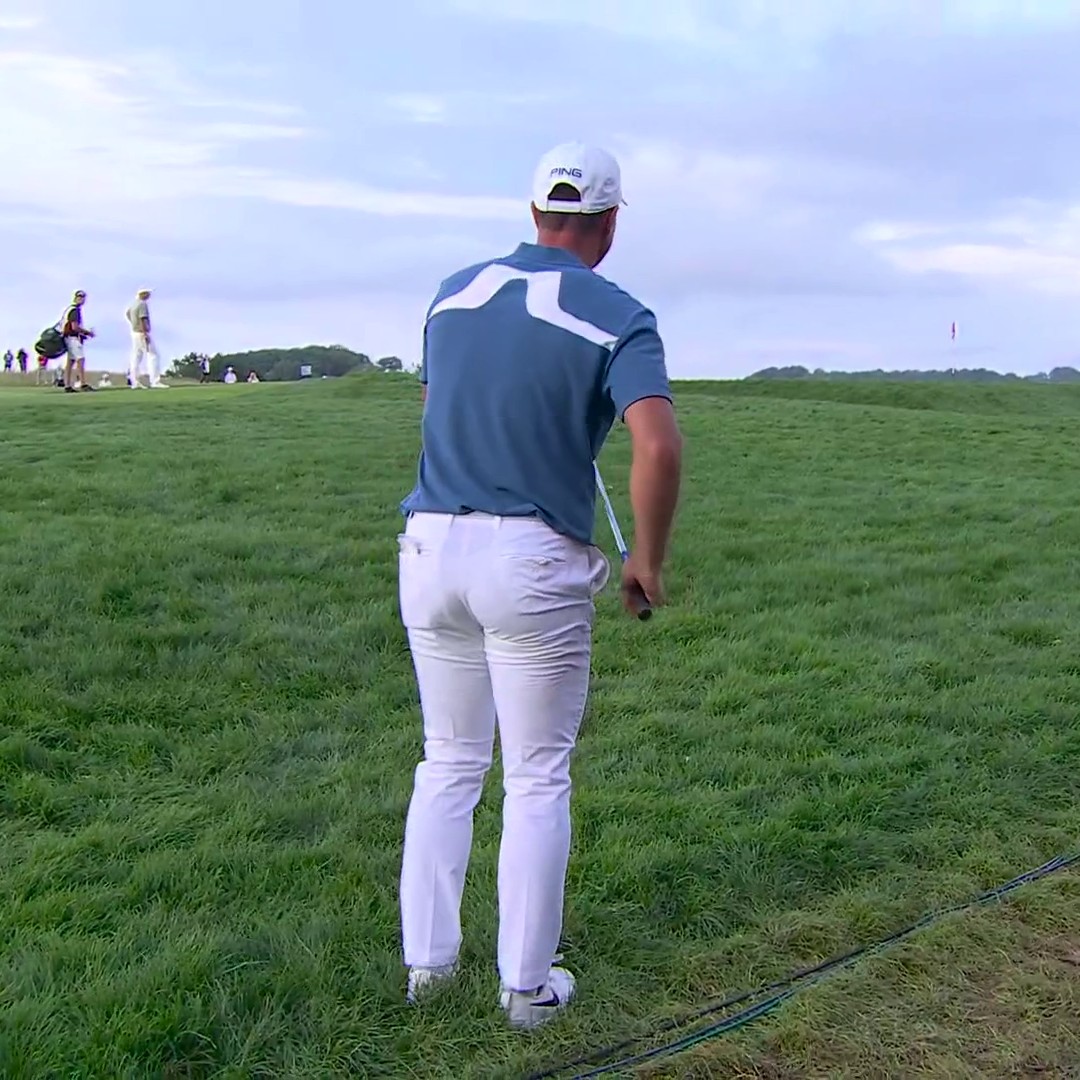 VIKTOR HOVLAND. UNREAL SHOT FROM THE ROUGH. 🤯🔥 📺 NBC &amp; Peacock | #USOpen