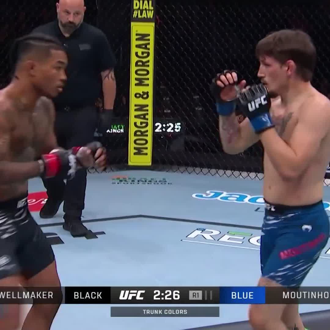 🔥Yenilgisiz Malcolm Wellmaker ilk rauntta Kris Moutinho’yu nakavt ediyor! #UFCAtlanta