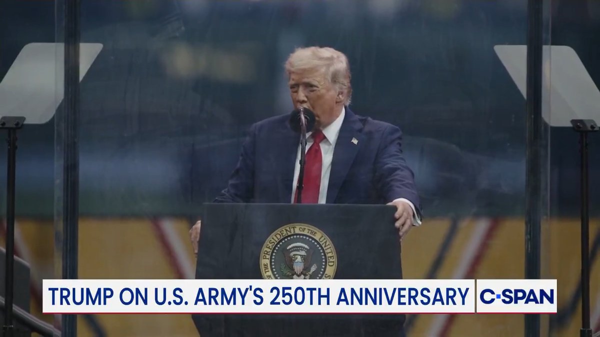 President Trump complete remarks at U.S. Army 250th Anniversary Parade &amp; Celebration in Washington, DC. Full video here: