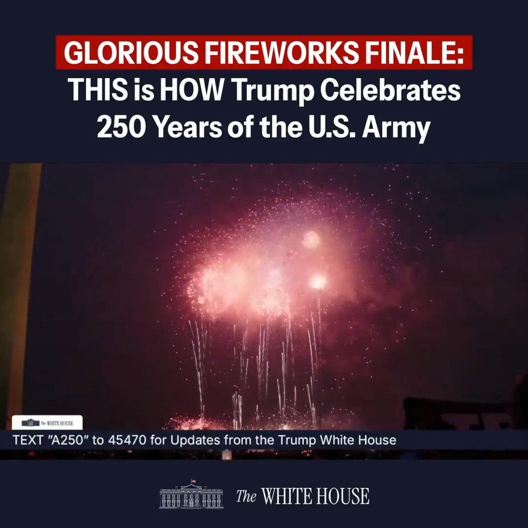 GLORIOUS FIREWORKS FINALE: THIS is HOW President Trump Celebrates 250 Years of the U.S. Army 🇺🇸🎆