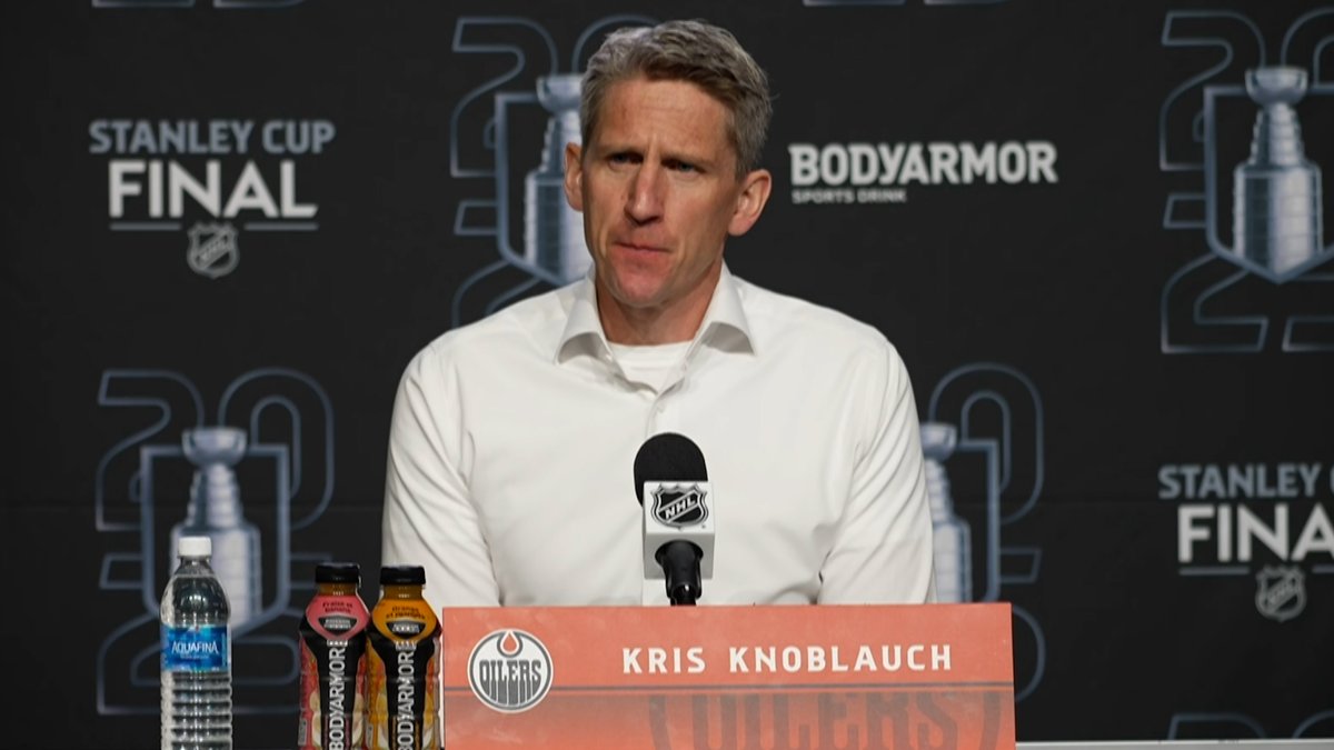 "We've been through difficult situations before & it's just another one we'll overcome." Coach Knoblauch on the #Oilers trailing 3-2 in the series heading back to Florida for Game 6 on Tuesday. Enterprise | #LetsGoOilers