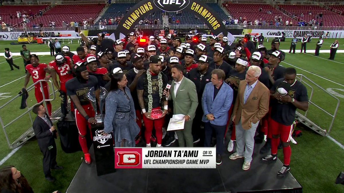 JORDAN TA'AMU WINS THE UFL CHAMPIONSHIP MVP 🏆 D.C. Defenders | United Football League