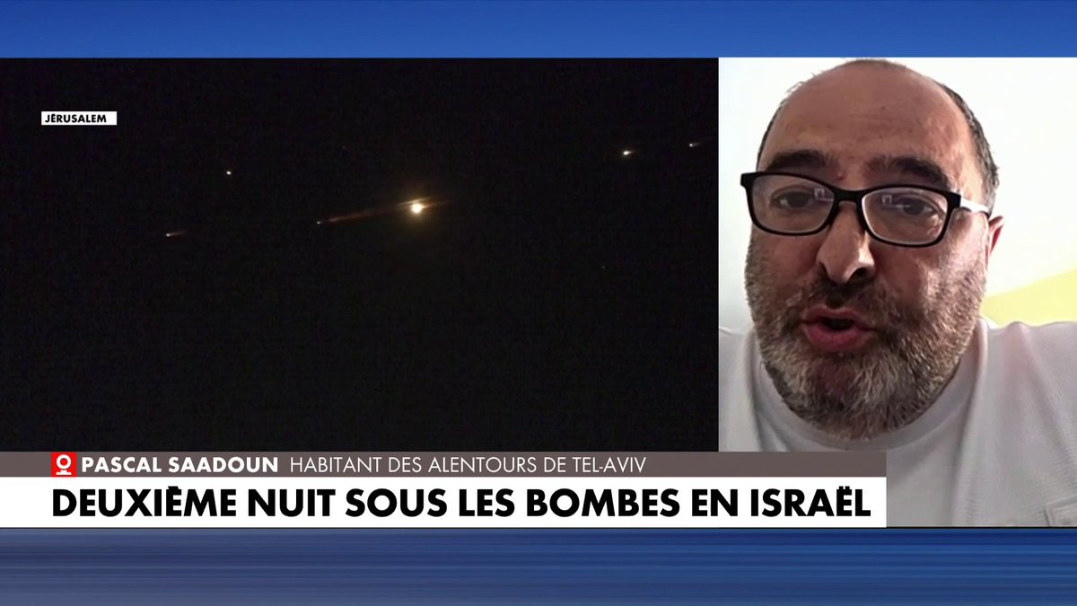 Un habitant des alentours de Tel-Aviv, Pascal Saadoun, témoigne de la situation en Israël : «On va couper la tête de l'Iran, on ira jusqu'au bout», dans #LaMatinaleWE