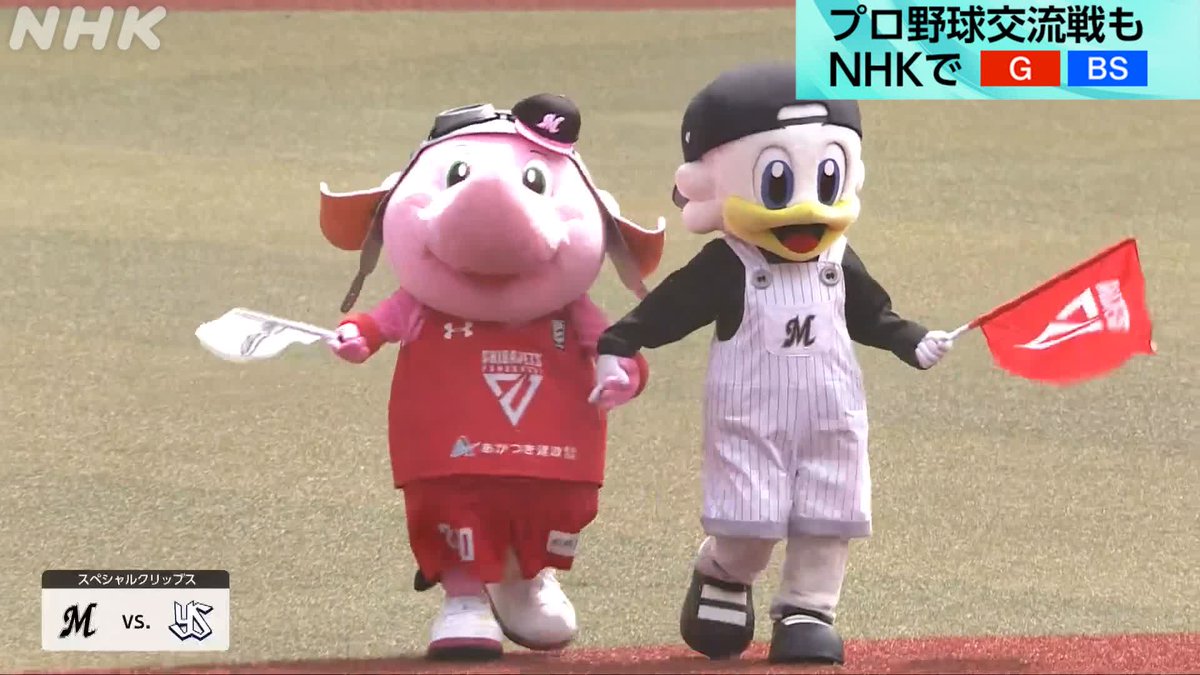 プロ野球⚾交流戦 #ロッテ × #ヤクルト 総合テレビで放送中 6月15日は #千葉県民の日 様々なイベントが行われた ZOZOマリンスタジアムの様子を #スペシャルクリップス でチェック✅ 試合は‥同点で終盤へ❗ 試合を最初から見たい方はNHKプラスで👇 #chibalotte #swallows
