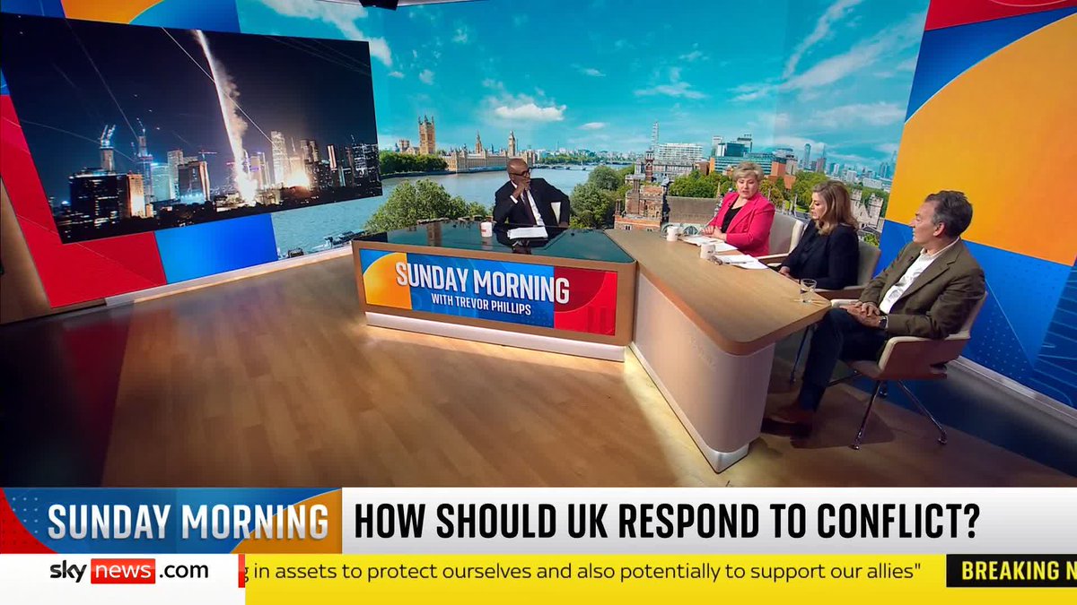 'This will have been damaging to Trump’s reputation in the Middle East' - Penny Mordaunt Former defence secretary Penny Mordaunt and senior Labour MP Emily Thornberry discuss America’s handling of Israel-Iran tensions. #TrevorPhillips 📺 Sky 501, Virgin 602 and YouTube