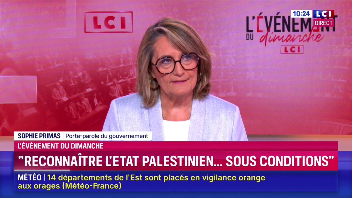 "Israël a le droit de se défendre et a le droit à son existence au Moyen-Orient dans des conditions de sécurité" : Sophie Primas 📺 L'Événement du dimanche avec Marie Chantrait