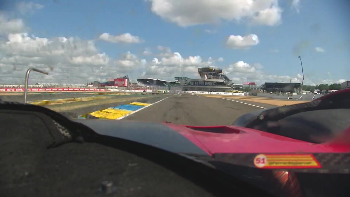 Alessandro Pier Guidi loses control in the #51 works Ferrari on pit-in! And loses the lead to the #83 AF Corse Ferrari. Anything can still happen in this race! #LeMans24