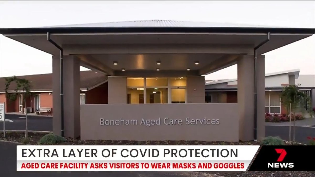 An aged care facility in Millicent is asking visitors to wear not only masks but also goggles following a recent COVID outbreak. #7NEWS