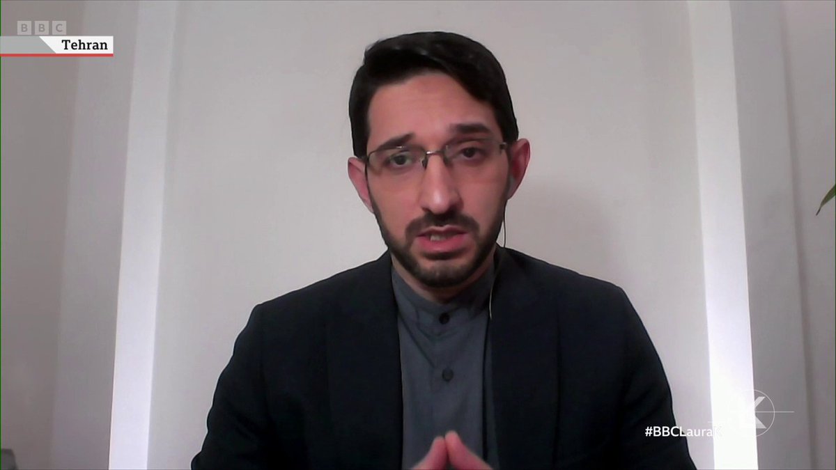 "Any country who supports the Israeli's would be a legitimate target for Iran" Hamidreza Gholamzadeh Director of DiploHouse in Iran says "if the UK chooses to get into the war" there would be a "price it needs to pay" #BBCLauraK