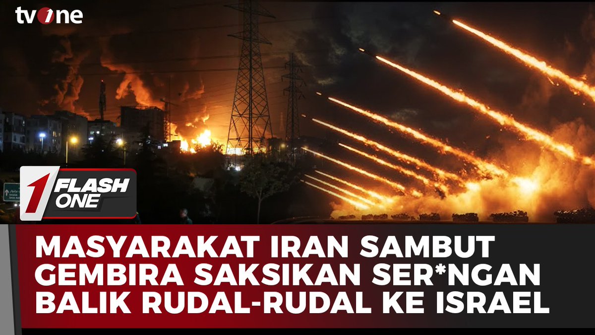 Masyarakat Iran Sambut Gembira Saksikan Ser*ngan Balik Rudal-rudal ke Israel