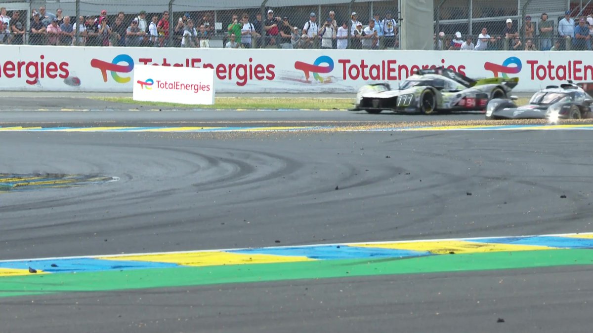 Toyota Gazoo Racing went off the track at Dunlop Curve with the #8. The car is forced to go back to the pits due to a puncture caused by the incident. #LeMans24