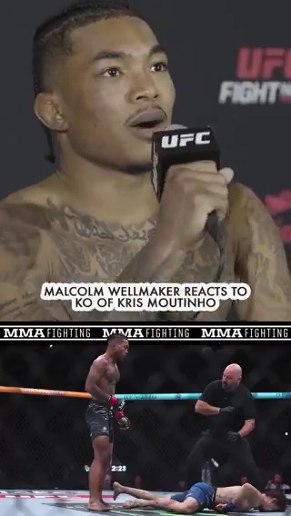 Malcolm Wellmaker knew "100%" he was going to knock Kris Moutinho out at #UFCAtlanta: "I have absolute belief in not just my power but my precision and timing."