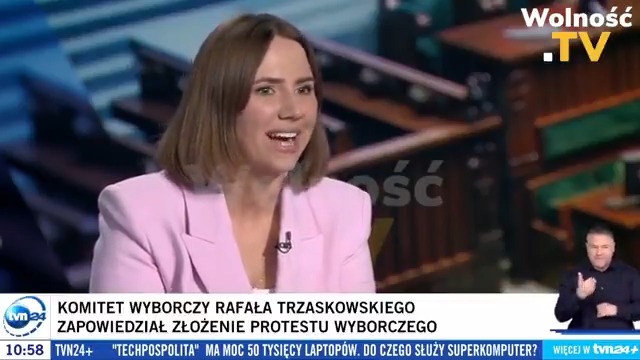 "Nie doszło do sfałszowania wyborów! Platforma Obywatelska po prostu nie umie pogodzić się z tym wynikiem!" ✅ Anna Bryłka w TVN24 Anna Bryłka Konfederacja