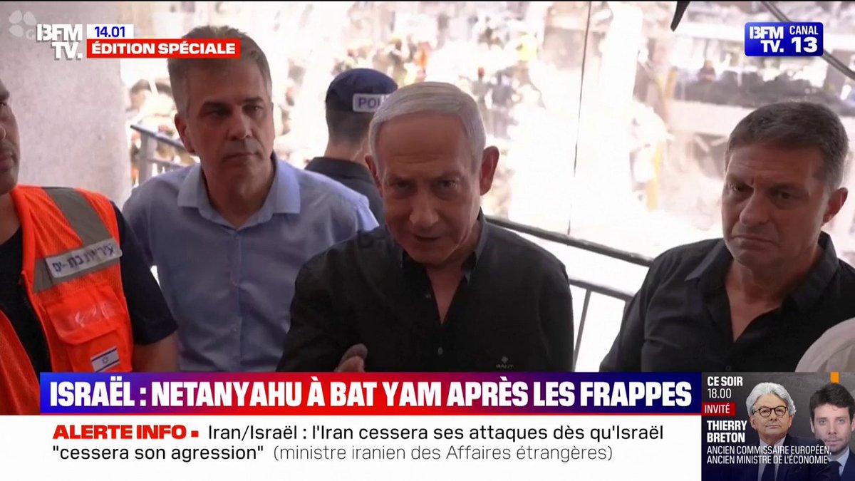 💬 "L'Iran va payer le prix cher" Le Premier ministre israélien, Benjamin Netanyahu, présente "ses condoléances" aux familles des victimes de Bat Yam