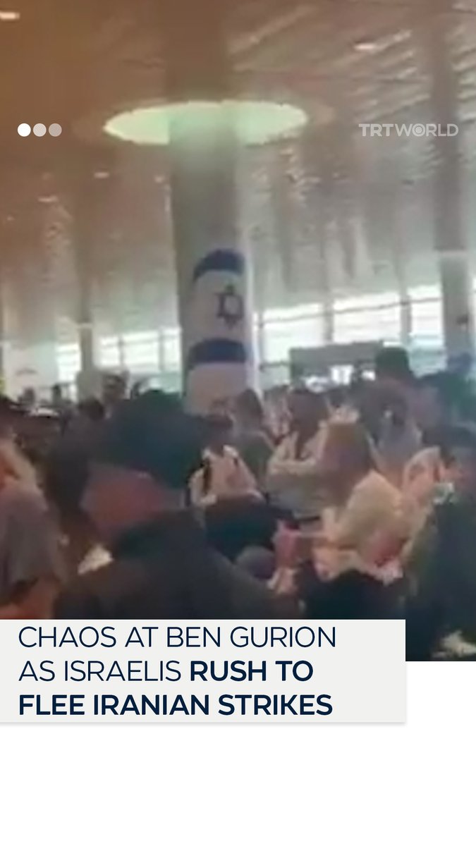 Panic broke out at Ben Gurion Airport on June 14 as Iranian missile strikes on Israel triggered mass attempts to flee the country. Abandoned luggage was seen throughout the terminal as passengers rushed to leave