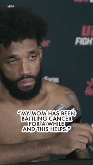 An emotional Phil Rowe reflects on his mother's own battle after his big win at #UFCAtlanta