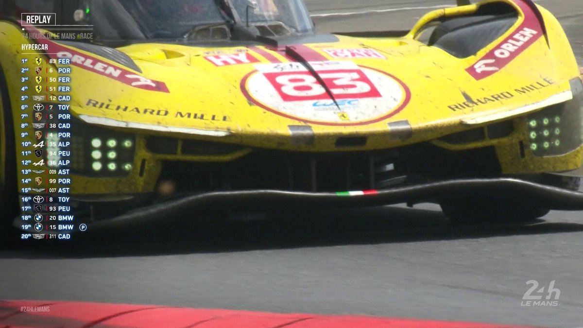 Kubica on his way to win his first 24 Hours of Le Mans 👊 #WEC #LeMans24 #Ferrari