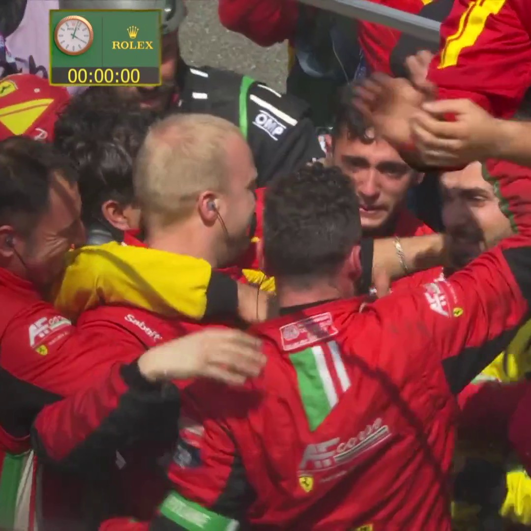 La Ferrari n°83 remporte la 93e édition des 24h du Mans ! La Porsche n°6 et la Ferrari n°51 complètent le podium #LeMans24 #WEC