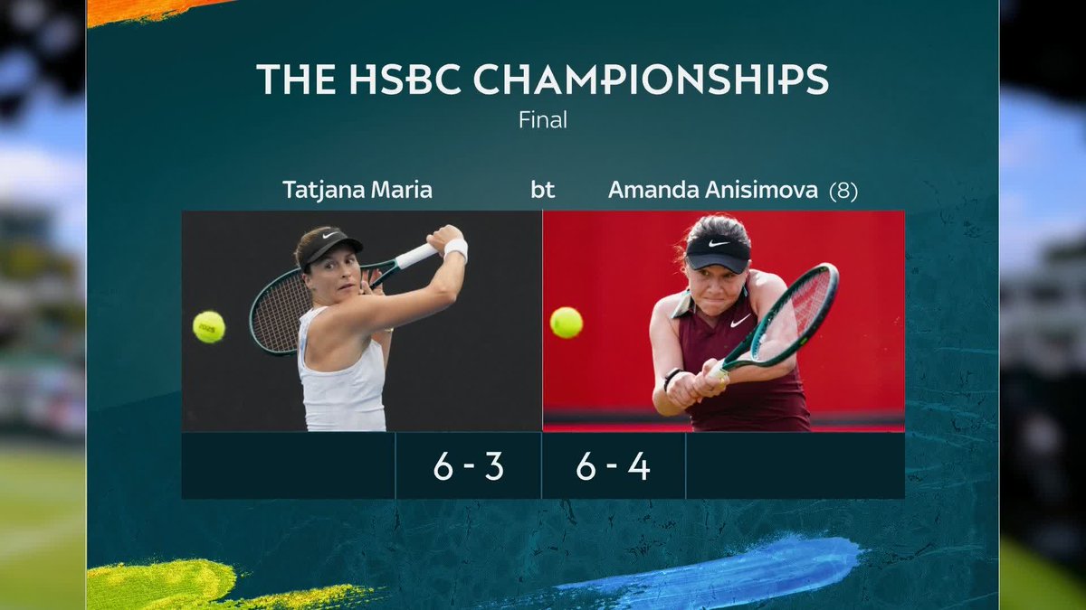 BREAKING: Tatjana Maria wins the Queen's Club final in straight sets against Amanda Anisimova 🚨