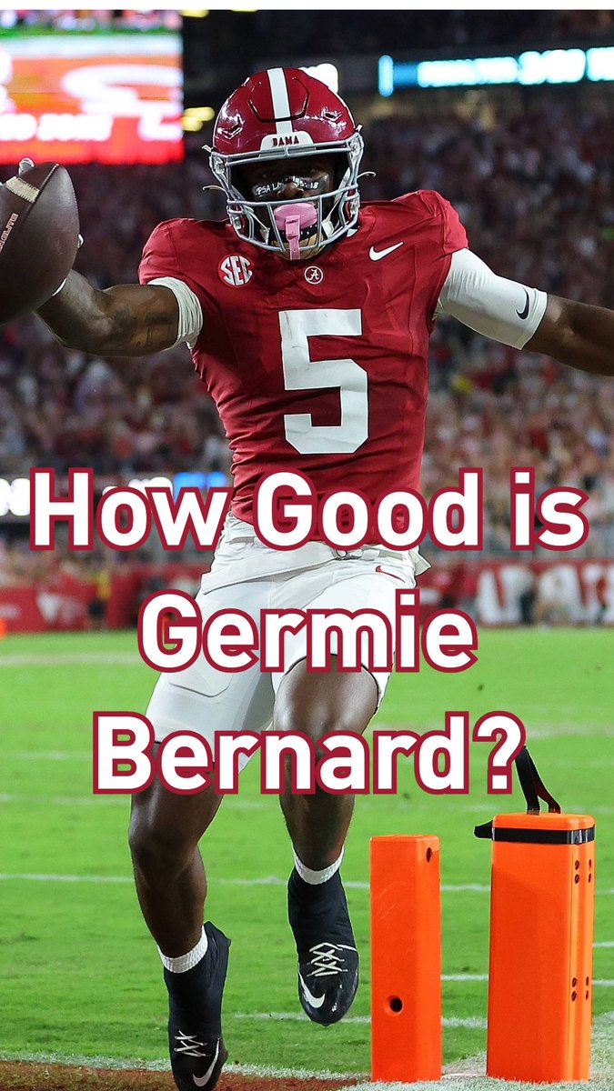 "I love watching him play." AJ McCarron sees a lot of Kevin Norwood in Germie Bernard's game and expects big things from the senior WR in 2025. #RollTide