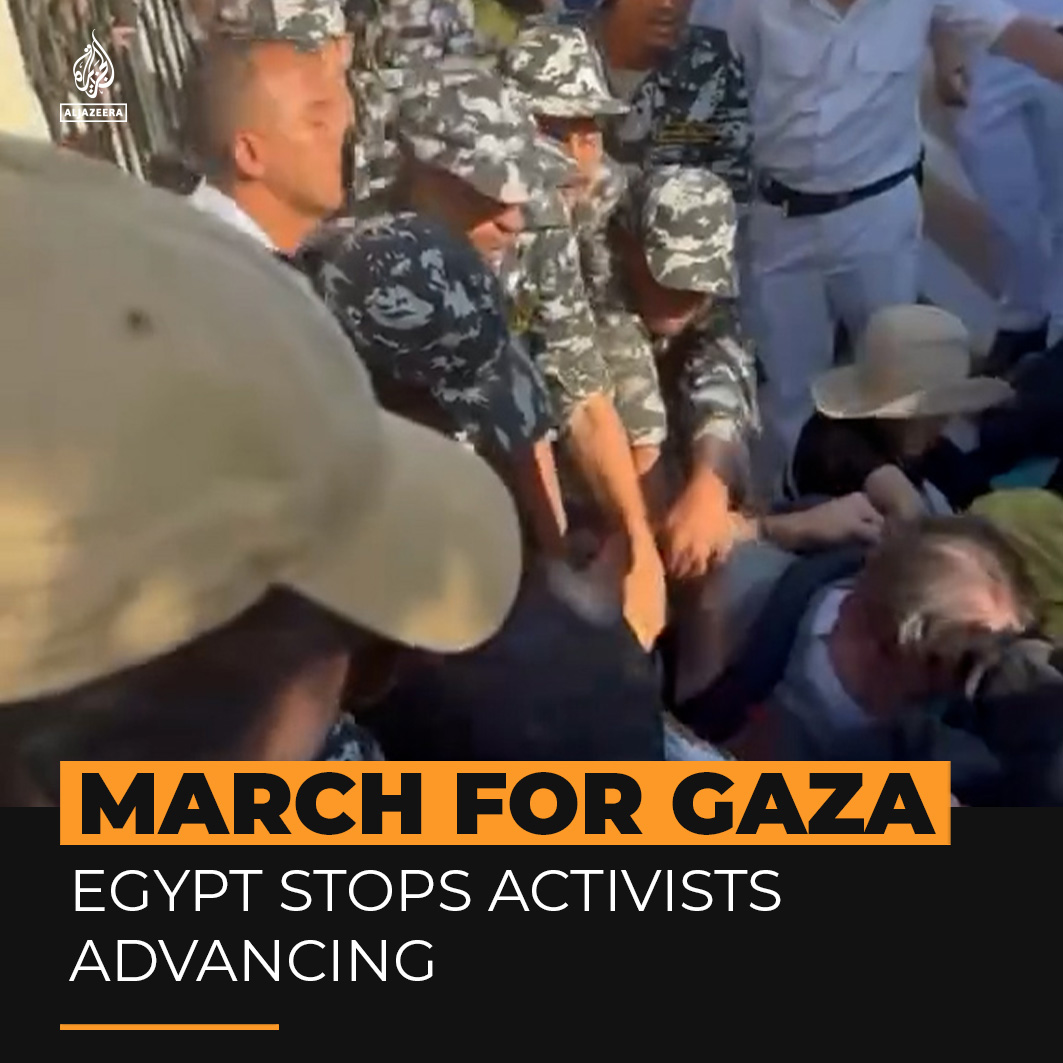 Thousands of international activists supporting Palestine have been blocked from reaching Egypt’s Rafah border crossing during the Global March to Gaza, allegedly due to security concerns.