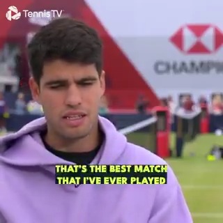 "The best match that I've ever played" 🔥 Carlos Alcaraz on *that* final...