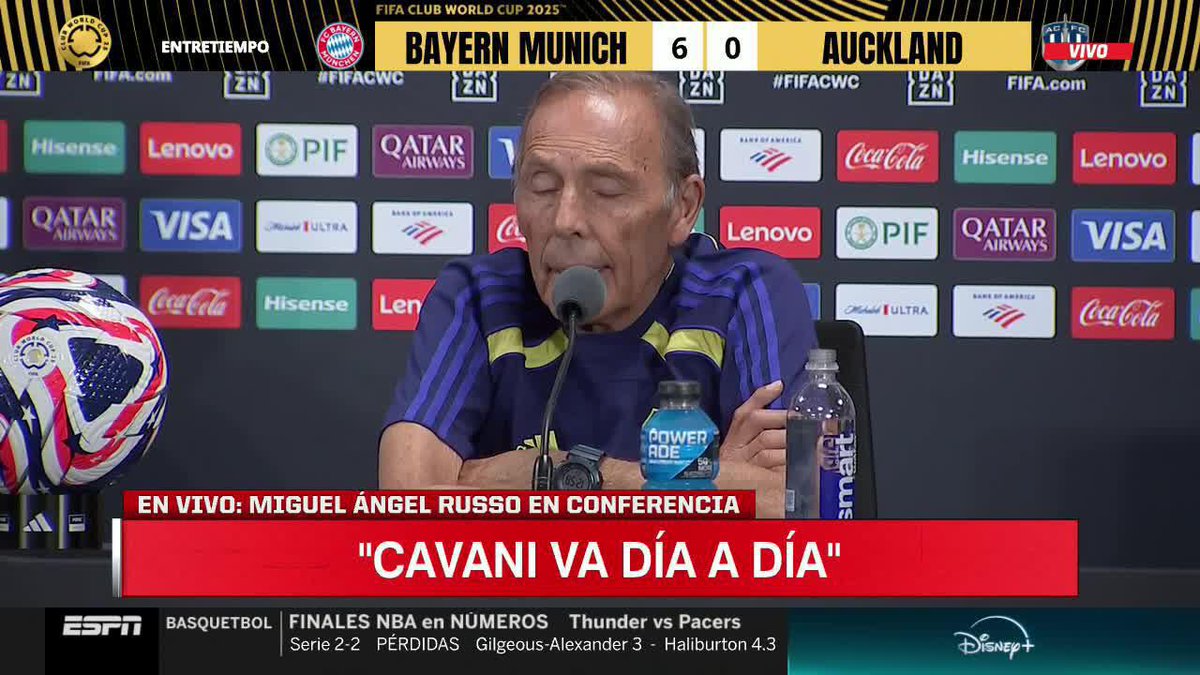 "SIN MENOSPRECIAR A NADIE... EL RIVAL DEL BAYERN MUNICH ES SEMI, ES DE UN PAÍS QUE NO ES PROFESIONAL DEL TODO" ✍️ Miguel Ángel Russo cuando se enteró que el Bayern gana 6-0 en el PT vs. Auckland City 📺 Mirá los partidos de #DisneyPlus de la #FIFACWC 🏆🌎 en el Plan Premium