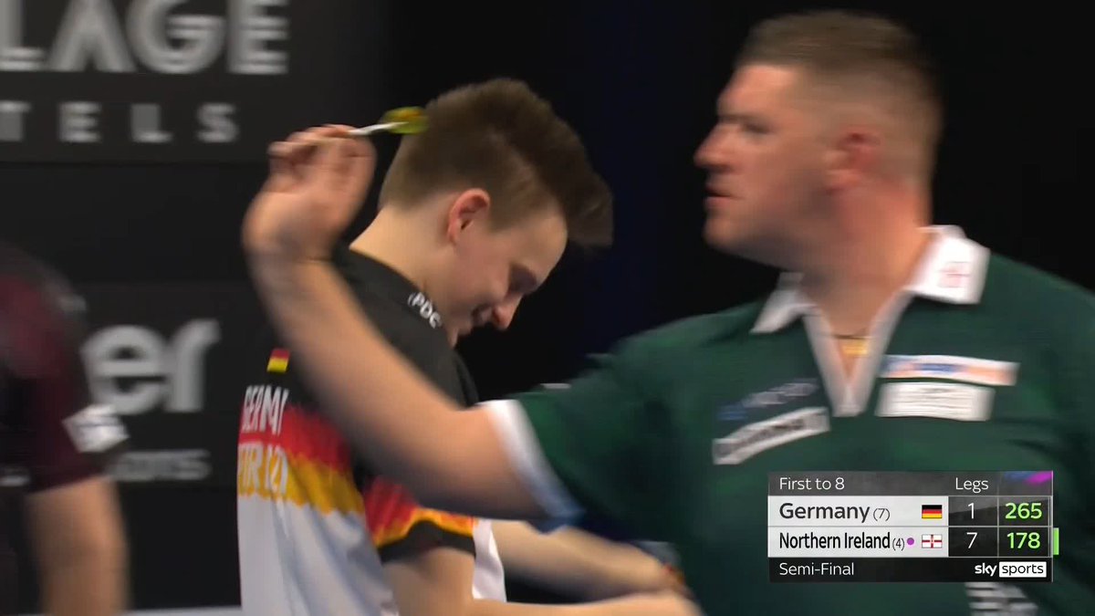 NORTHERN IRELAND ARE INTO THE FINAL!! 🏆 It's history for Northern Ireland, as Josh Rock and Daryl Gurney book their place in the Final for the first time. A huge 8-1 win over the hosts Germany! 📺 #WCOD25