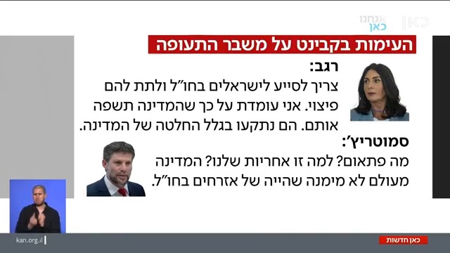 שרת התחבורה רגב ביקשה לסייע כספית לישראלים התקועים בחו"ל ולסבסד מעבורות ימיות, שר האוצר סמוטריץ' סירב. מיכאל שמש Michael Shemesh עם הוויכוח בקבינט על משבר התעופה #מהדורתכאןחדשות