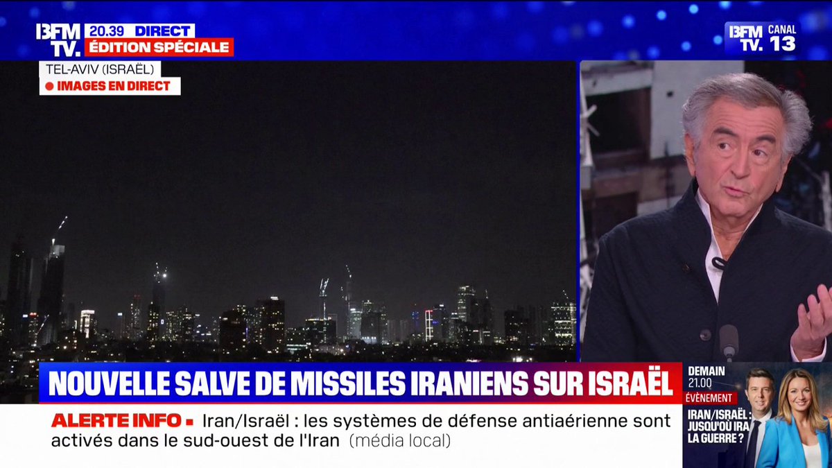 Conflit Israël-Iran: pour Bernard-Henri Lévy, écrivain et philosophe, l'attaque israélienne contre l'Iran "était inévitable"