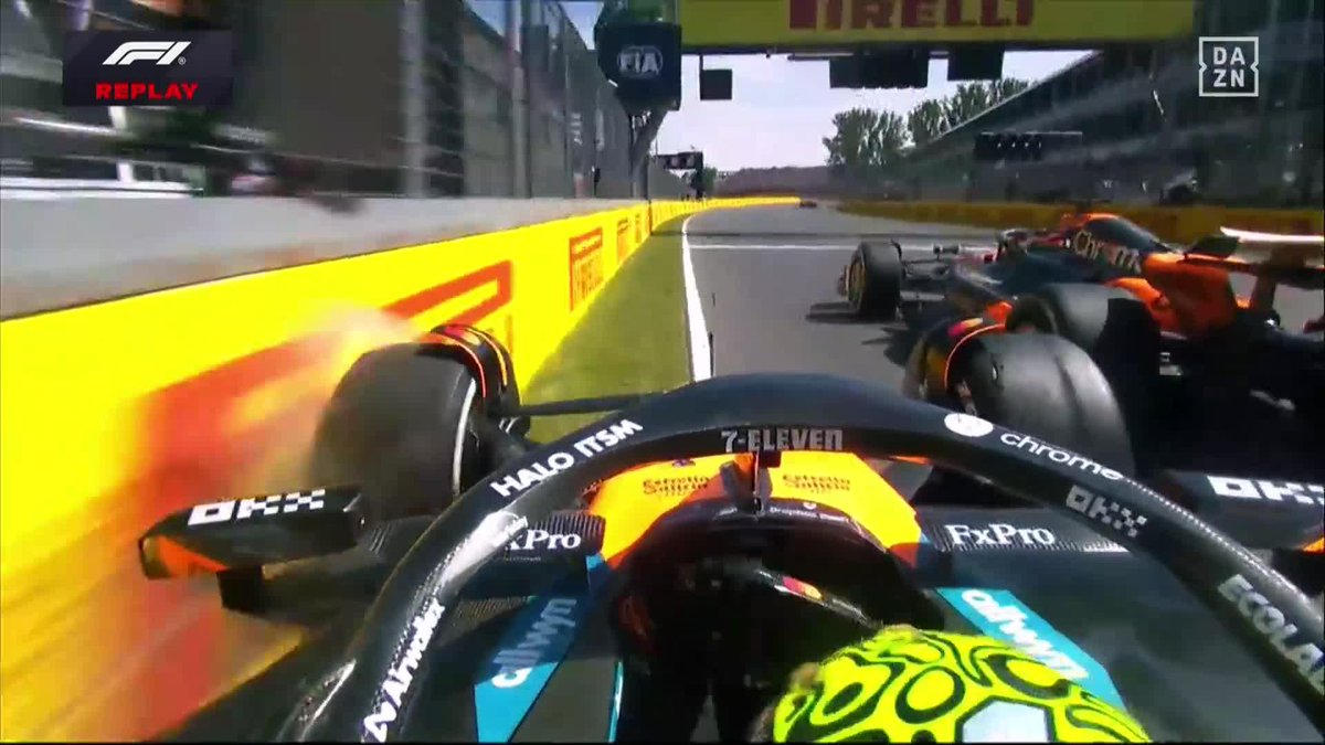 SE TOCAN LOS MCLAREN Y NORRIS TERMINA CONTRA EL MURO 💥 DRAMA TOTAL 😱 #CanadaDAZNF1 🇨🇦