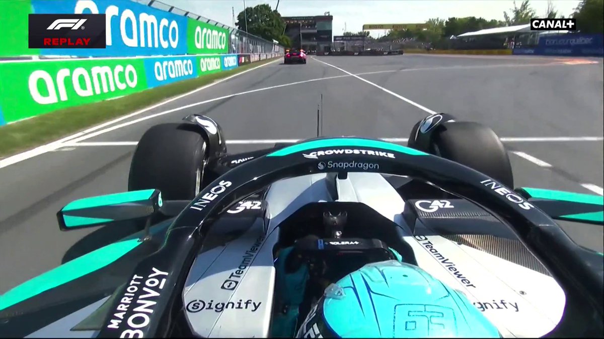 "Verstappen m'a doublé sous Safety Car" Action bizarre entre Russell et Verstappen sous la Safety Car 👀 #CanadianGP #F1
