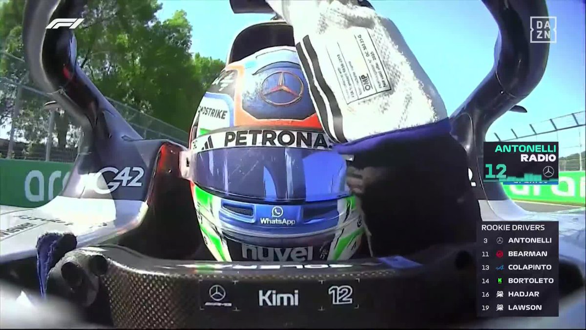 KIMI EL GRANDE 🇮🇹👏 Primer podio de Antonelli en F1 con solo 18 años. Lo buenísimo que es este chaval 🔥 #CanadaDAZNF1 🇨🇦
