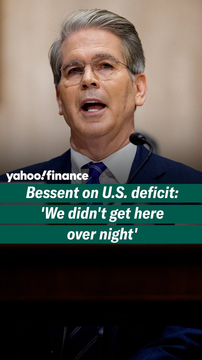 "We did not get here overnight," said Treasury Secretary Scott Bessent when discussing the US deficit.