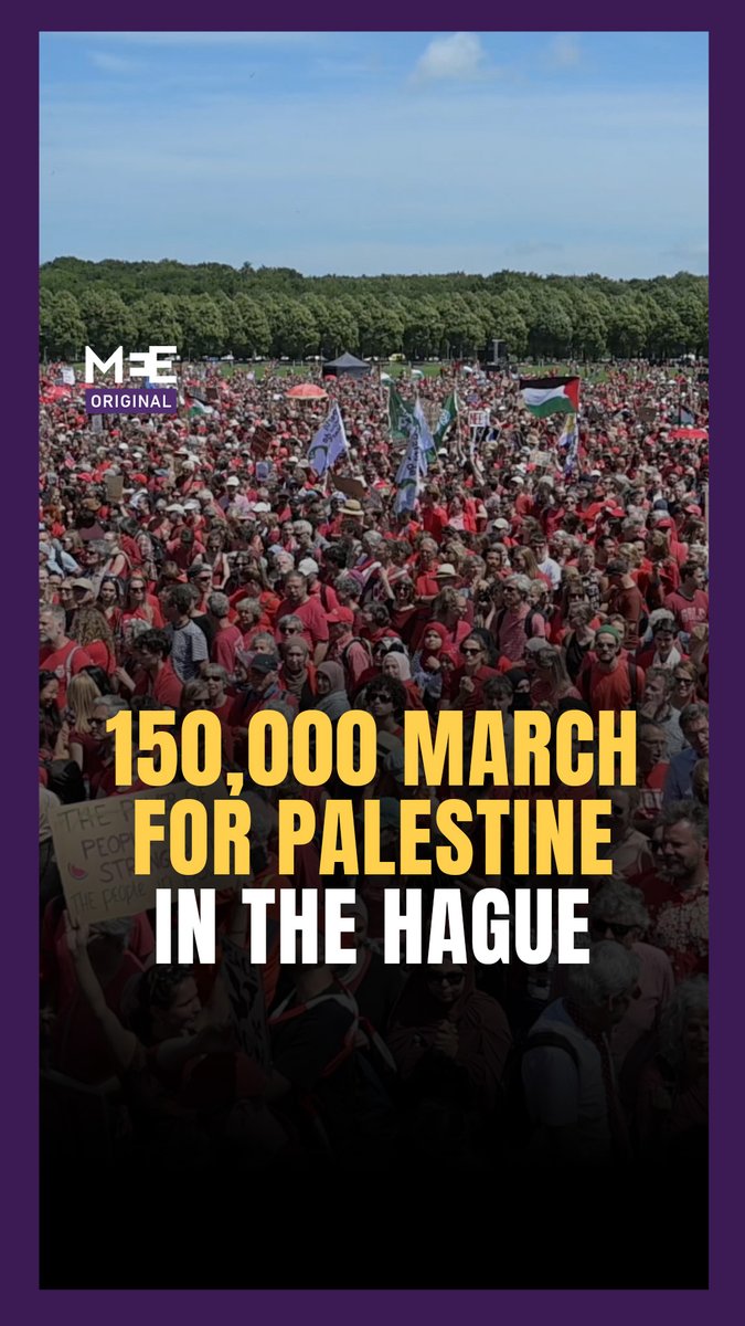 150,000 people took part in the Red Line protest in The Hague, against Israel's violence in Gaza. Dressed in red, crowds marched through the city, past the International Court of Justice, drawing a symbolic “red line” against the Dutch government’s support for Israel