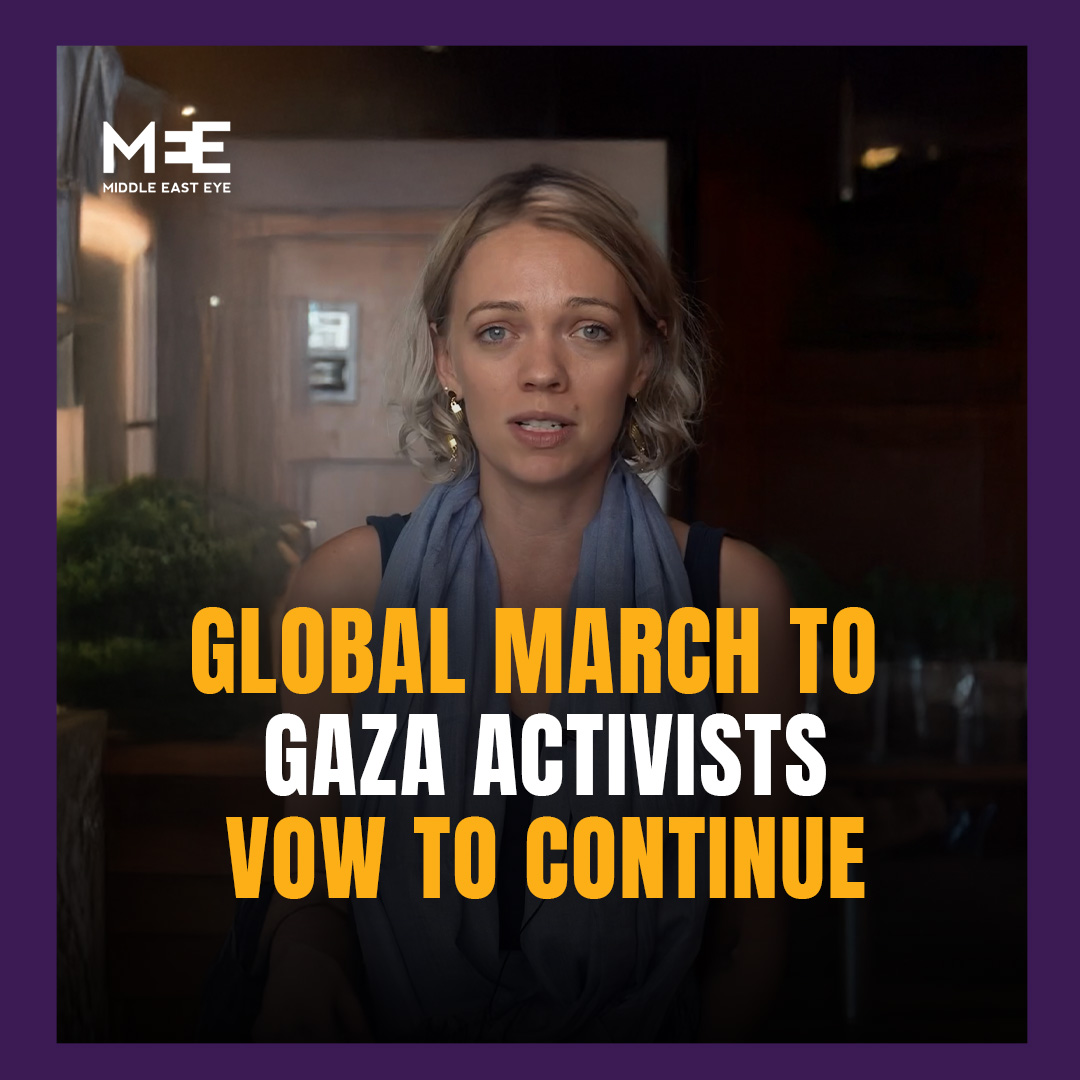 Activist and author Hannah Claire Smith addressed the public on what was meant to be a key moment in the Global March to Gaza. Although participants were unable to reach the Rafah border as planned, Smith reaffirmed the group’s steadfast commitment to Gaza