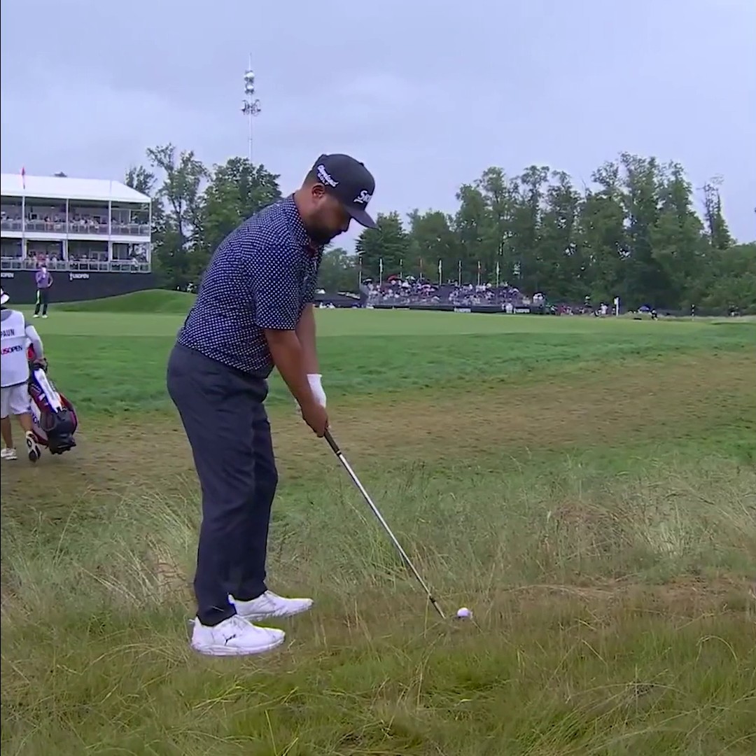 Unbelievable birdie from J.J. Spaun to move one shot back. 🤯👏 📺 NBC &amp; Peacock | #USOpen