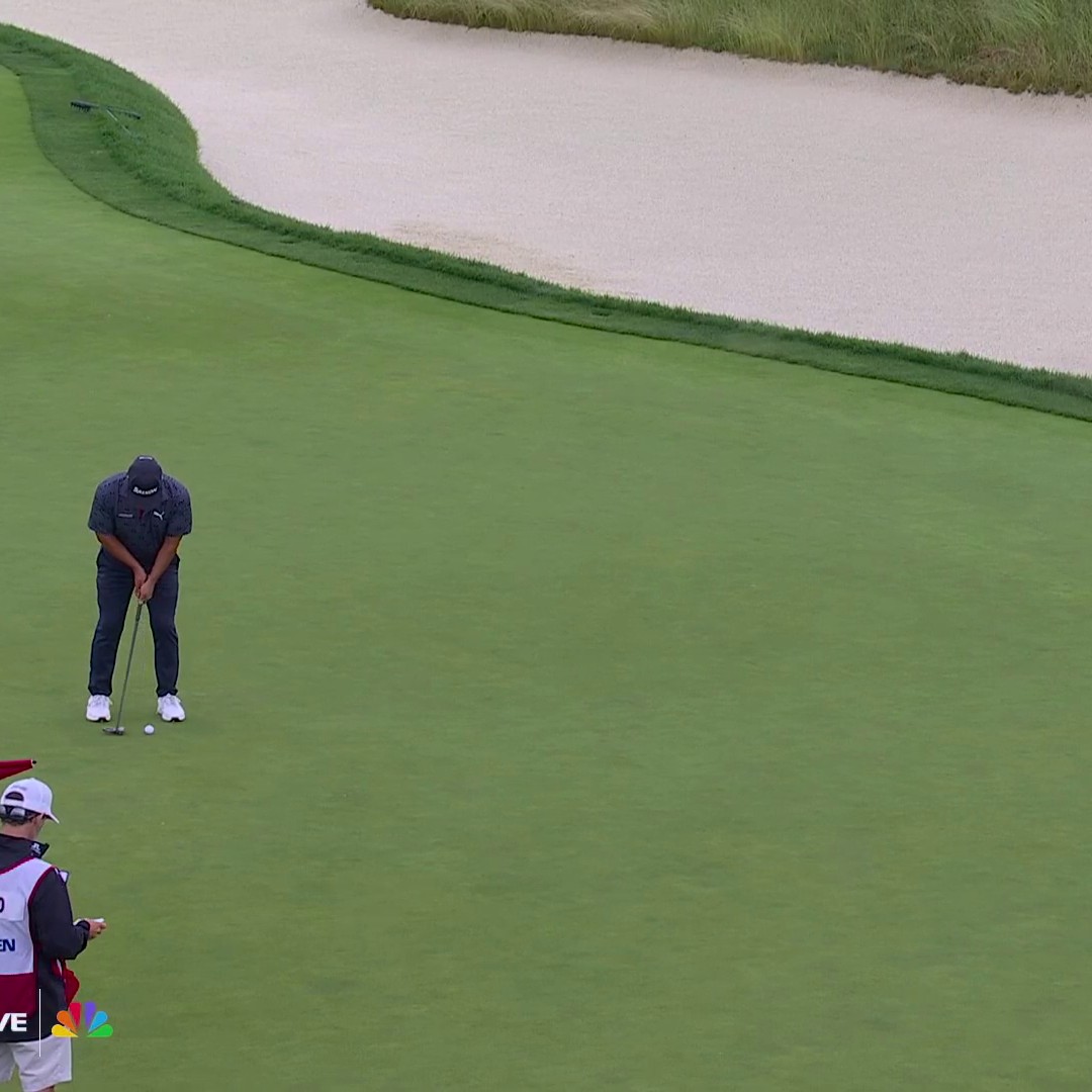 This putt for the U.S. Open lead. 🔥 📺: NBC and Peacock | #USOpen